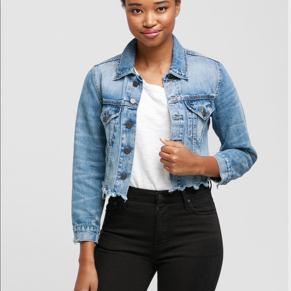 ABLE "Naibi" Cropped Denim Jacket